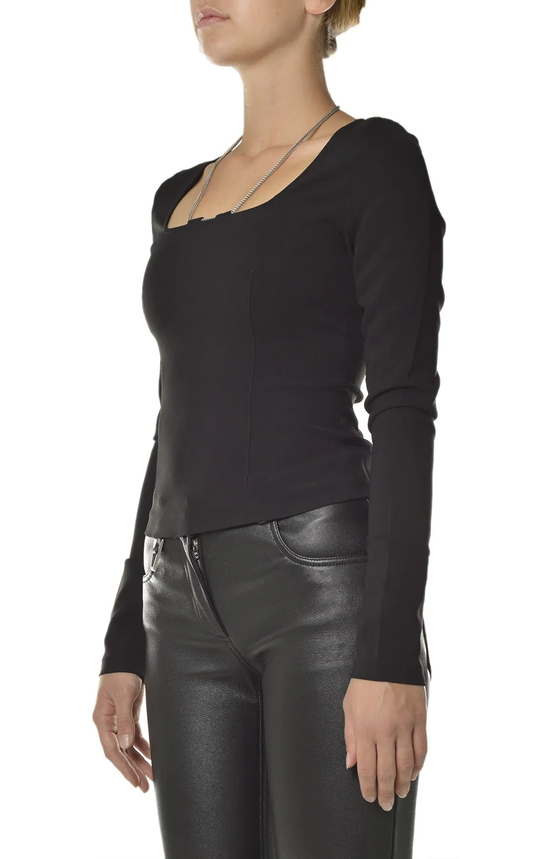 1017 ALYX 9SM Chain-Detailed Knitted Top