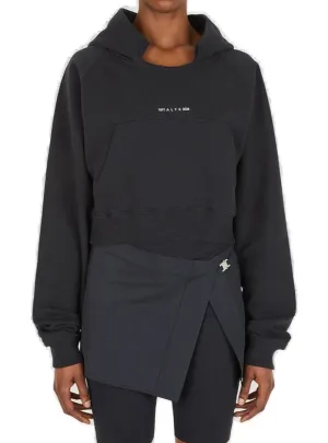 1017 ALYX 9SM Logo Printed Cropped Hoodie