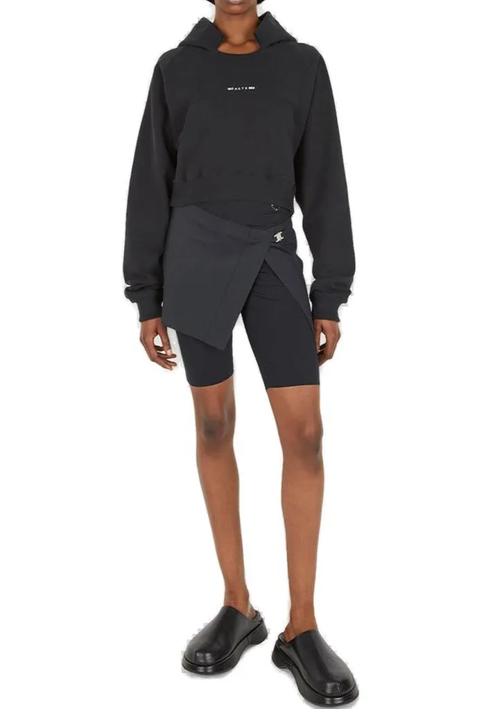 1017 ALYX 9SM Logo Printed Cropped Hoodie