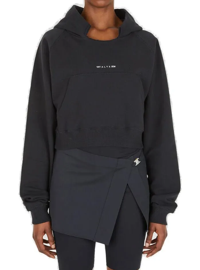 1017 ALYX 9SM Logo Printed Cropped Hoodie