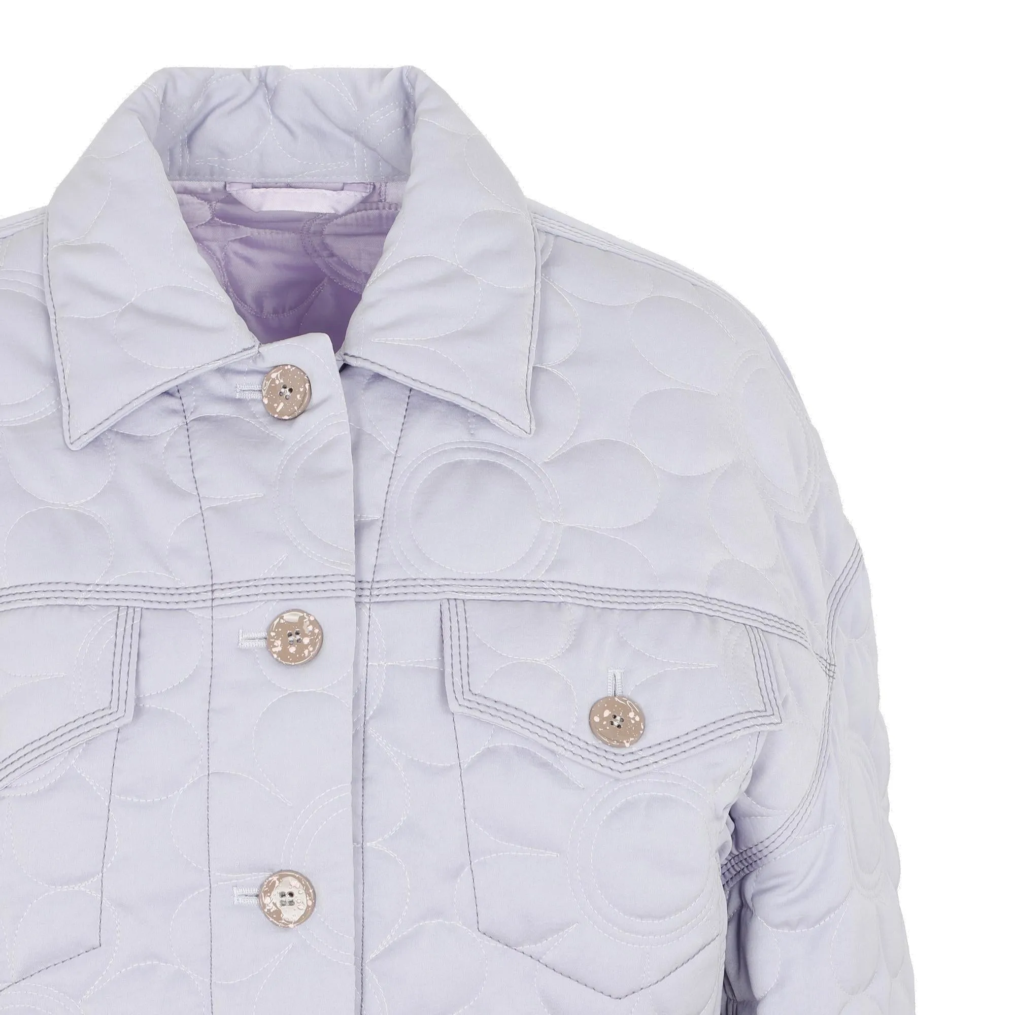 Acne Studios Floral Embroidered Cropped Denim Jacket