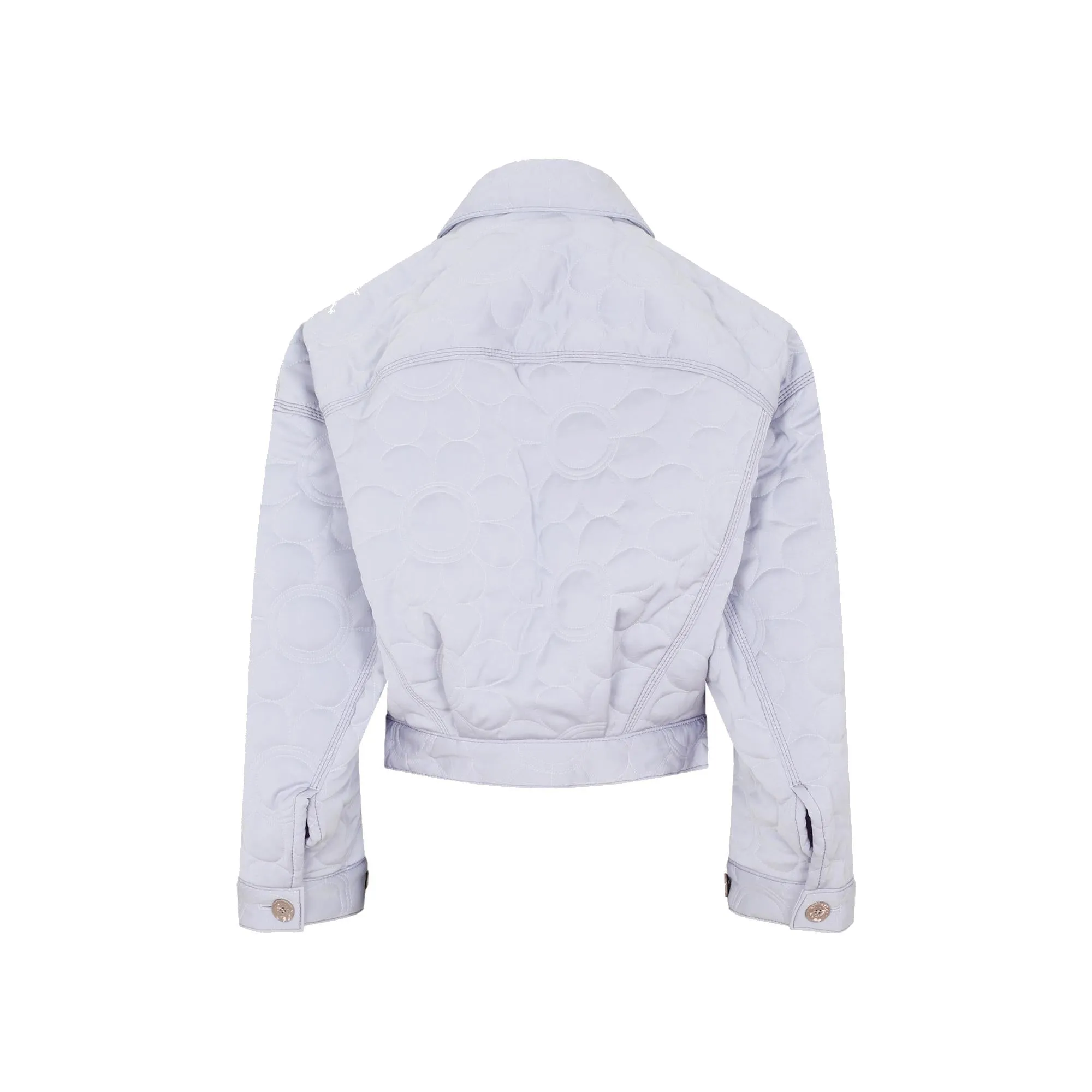 Acne Studios Floral Embroidered Cropped Denim Jacket
