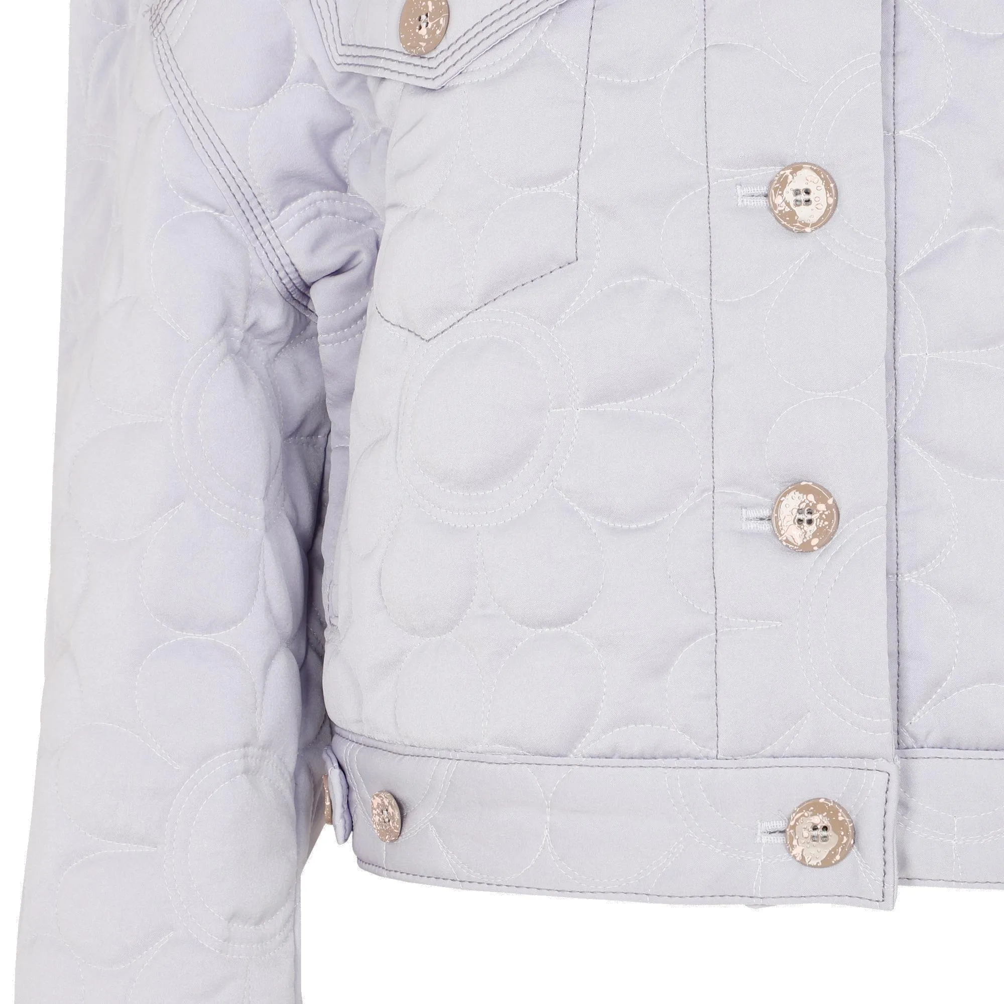 Acne Studios Floral Embroidered Cropped Denim Jacket
