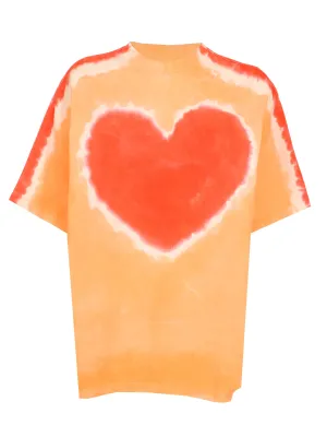 Acne Studios Heart Printed Crewneck T-Shirt