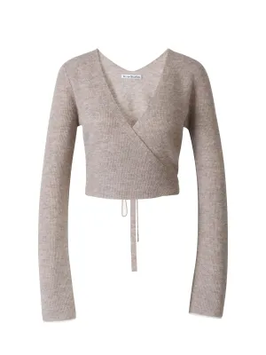 Acne Studios Tie Fastening Ribbed-Knit Top