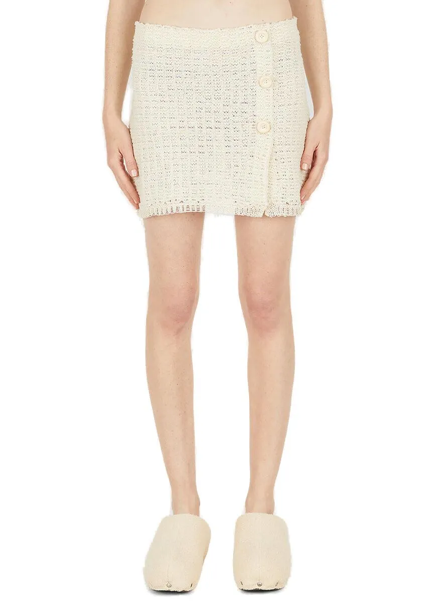 Acne Studios Weave Effect Mini Skirt