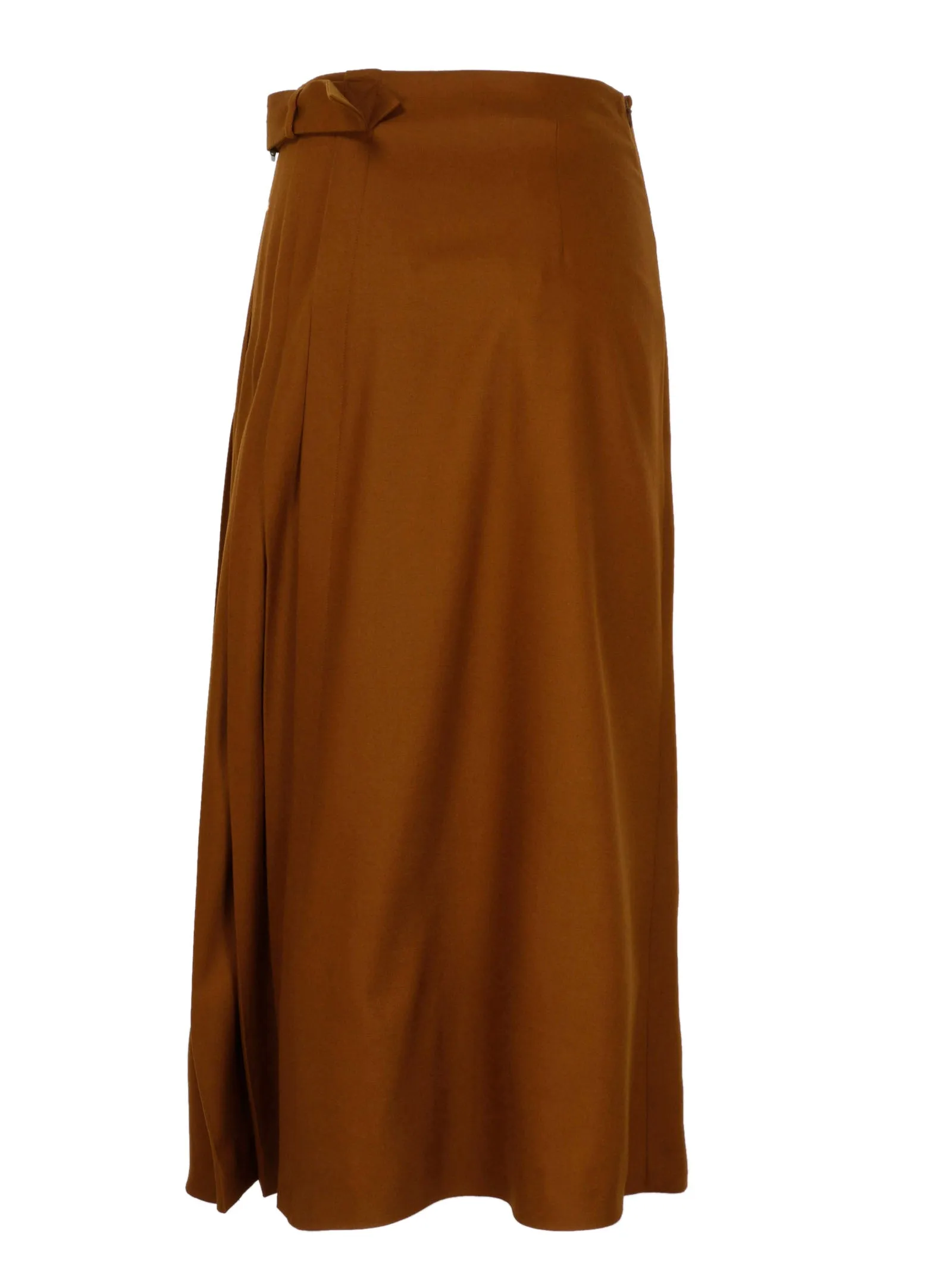 Alberta Ferretti A-Line Pleated Midi Skirt