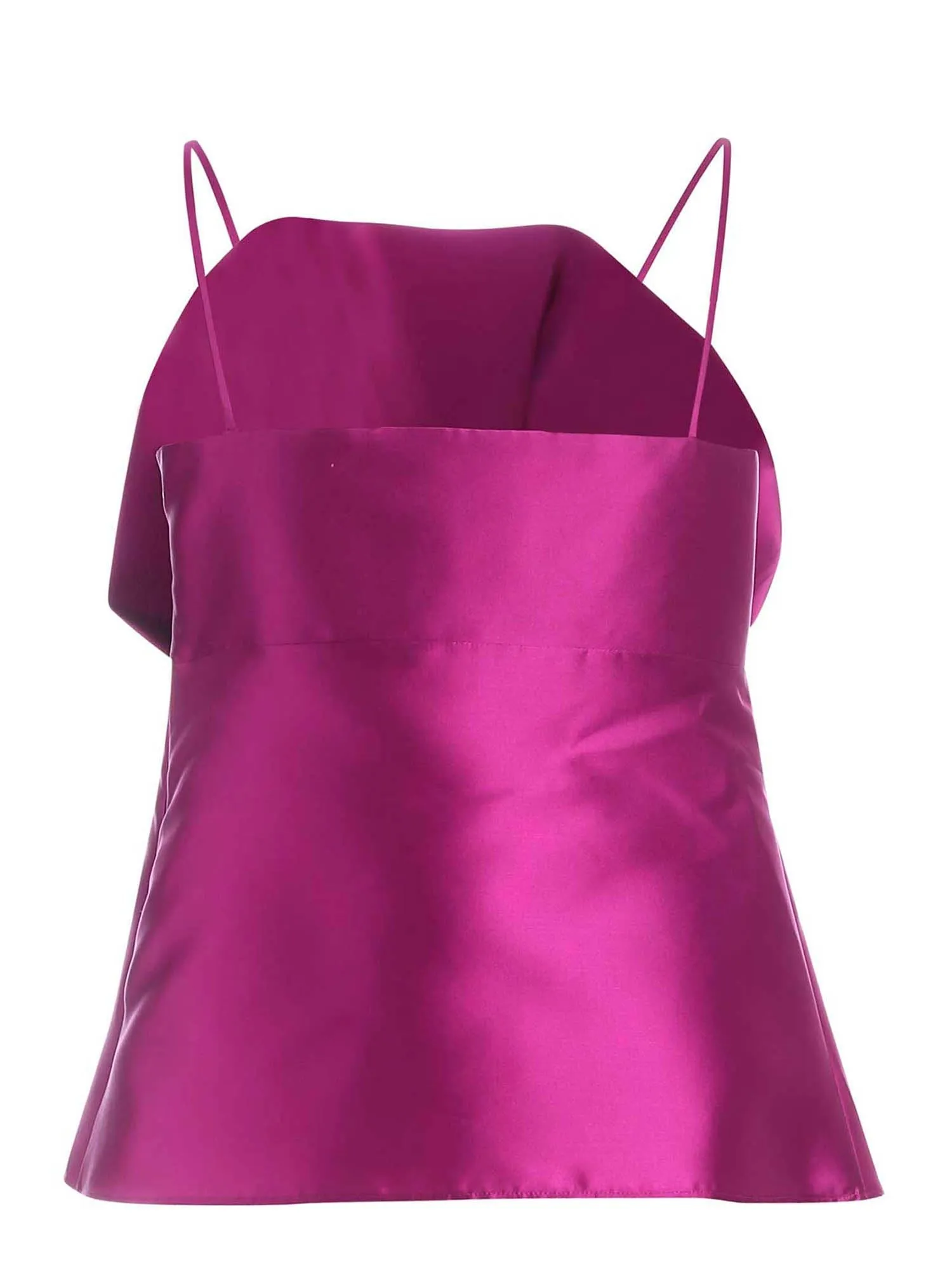 Alberta Ferretti Bow Detailed Satin Top