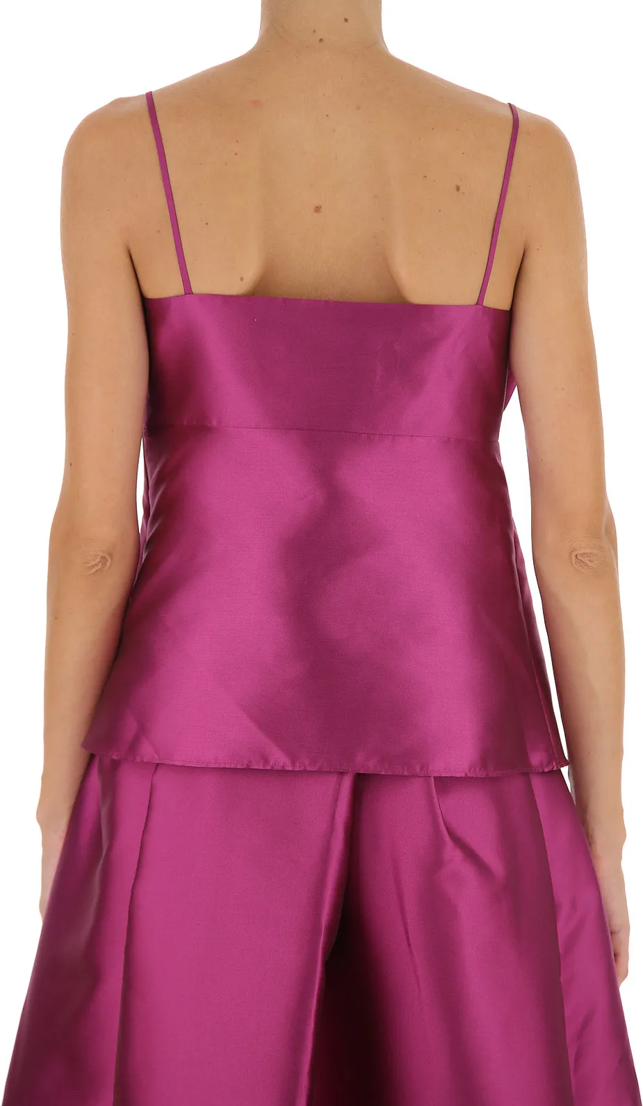 Alberta Ferretti Bow Detailed Satin Top
