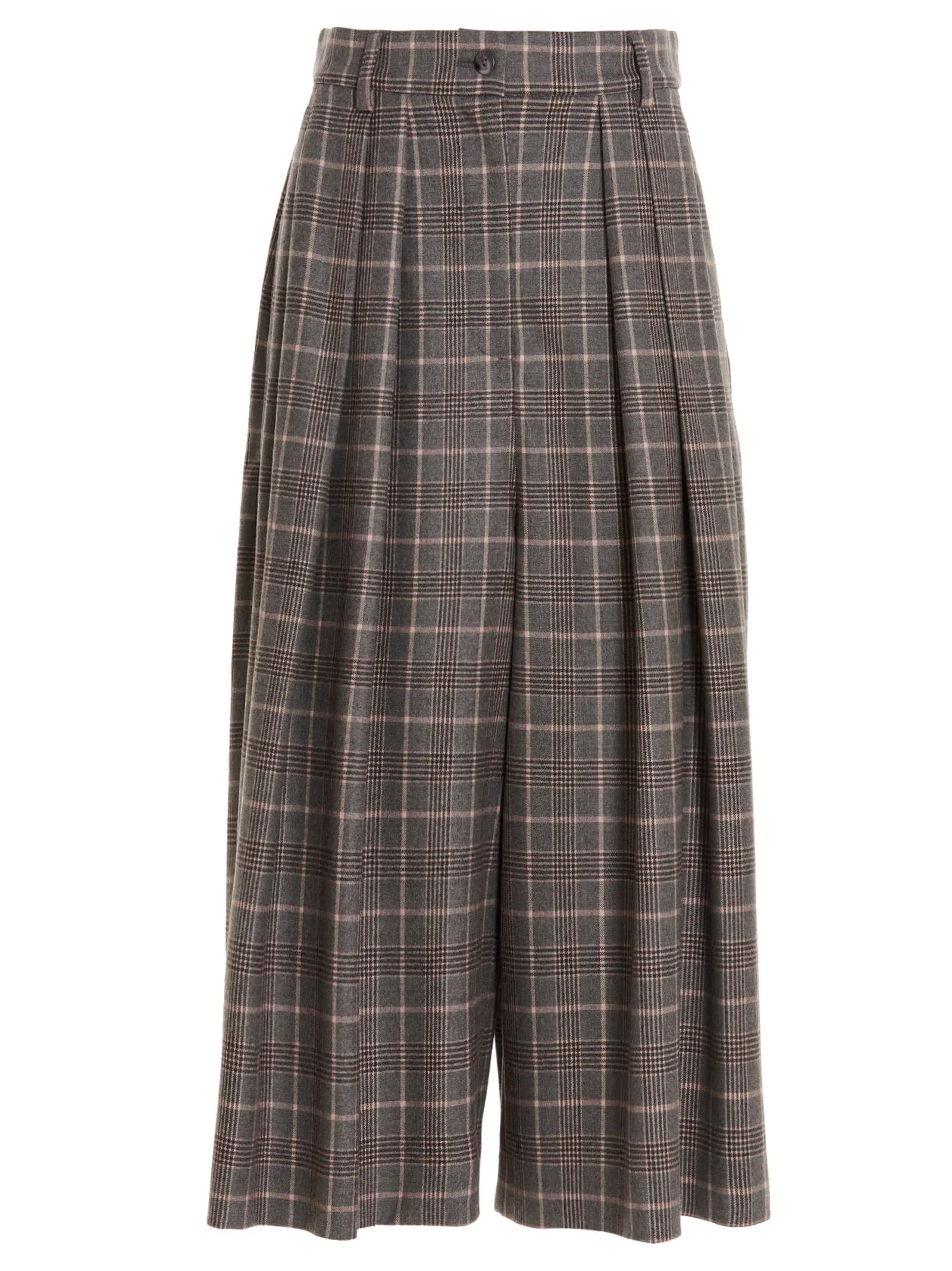 Alberta Ferretti Checked High-Waisted Shorts