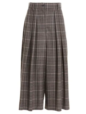 Alberta Ferretti Checked High-Waisted Shorts