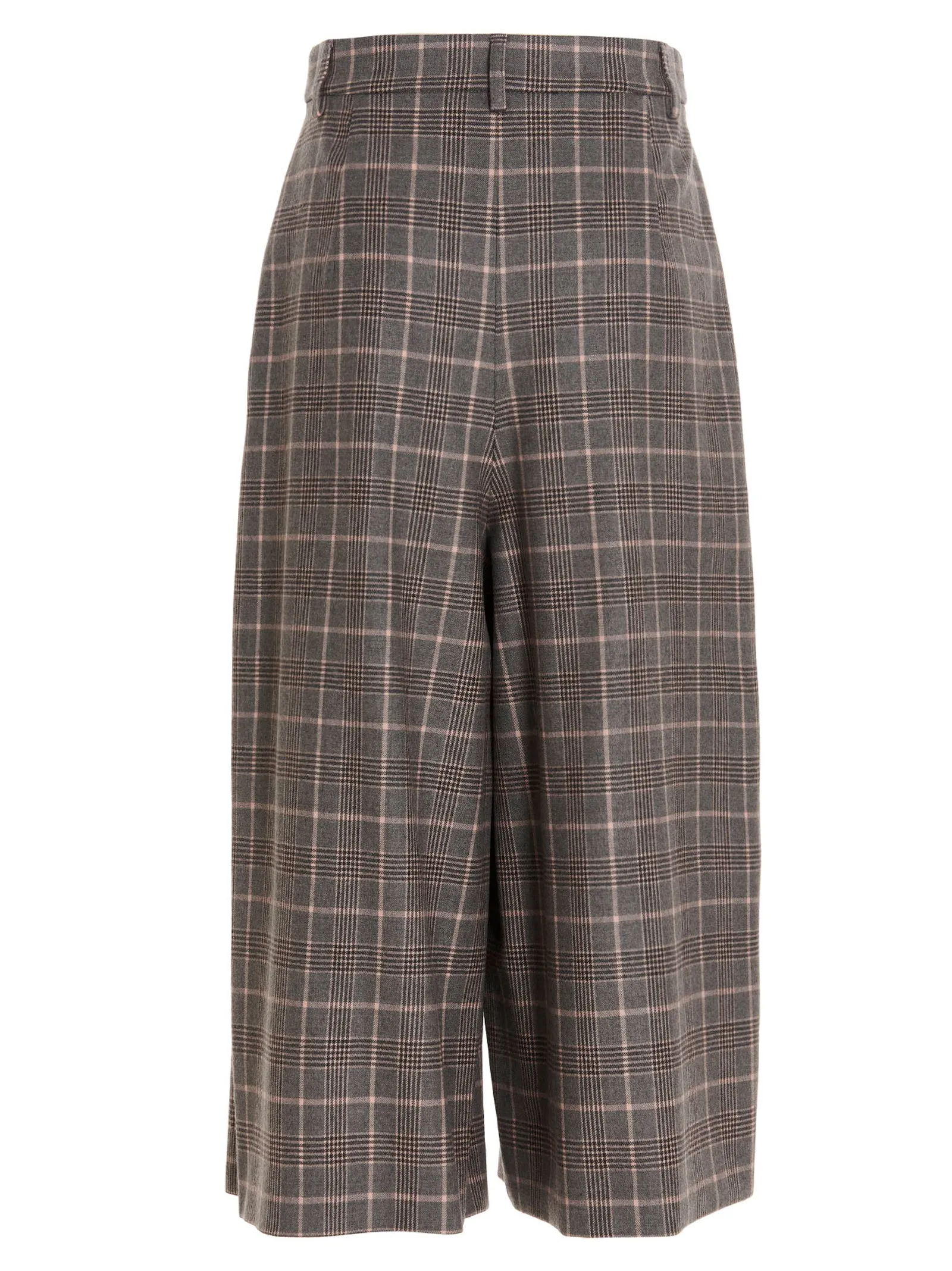 Alberta Ferretti Checked High-Waisted Shorts
