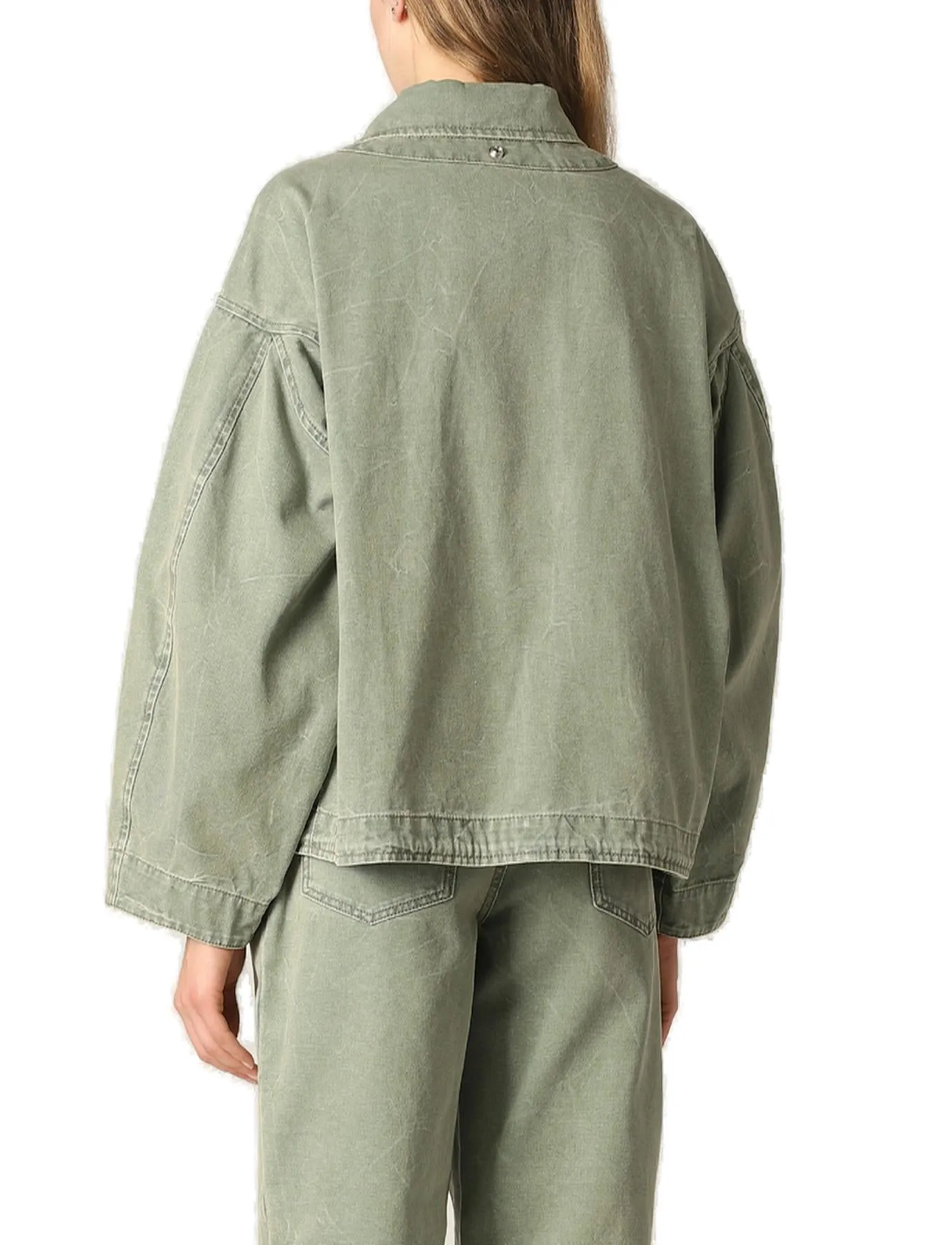 Alberta Ferretti Faded-Effect Buttoned Jacket