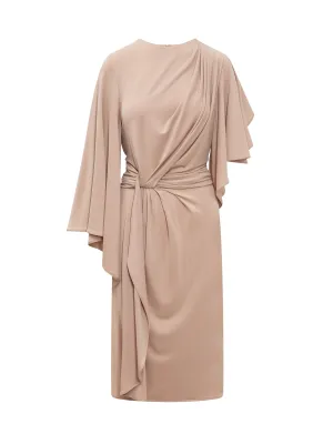 Alberta Ferretti Gathered Detail Midi Dress
