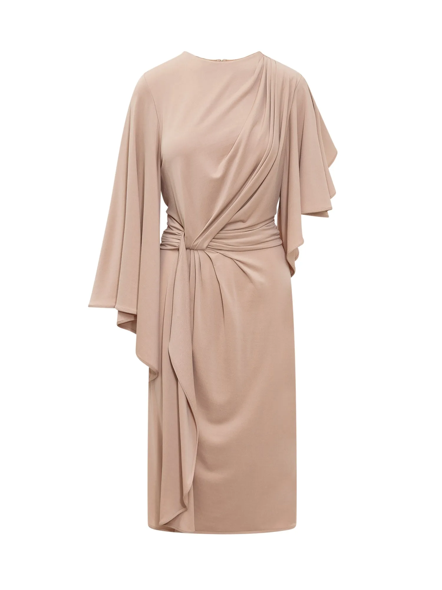 Alberta Ferretti Gathered Detail Midi Dress