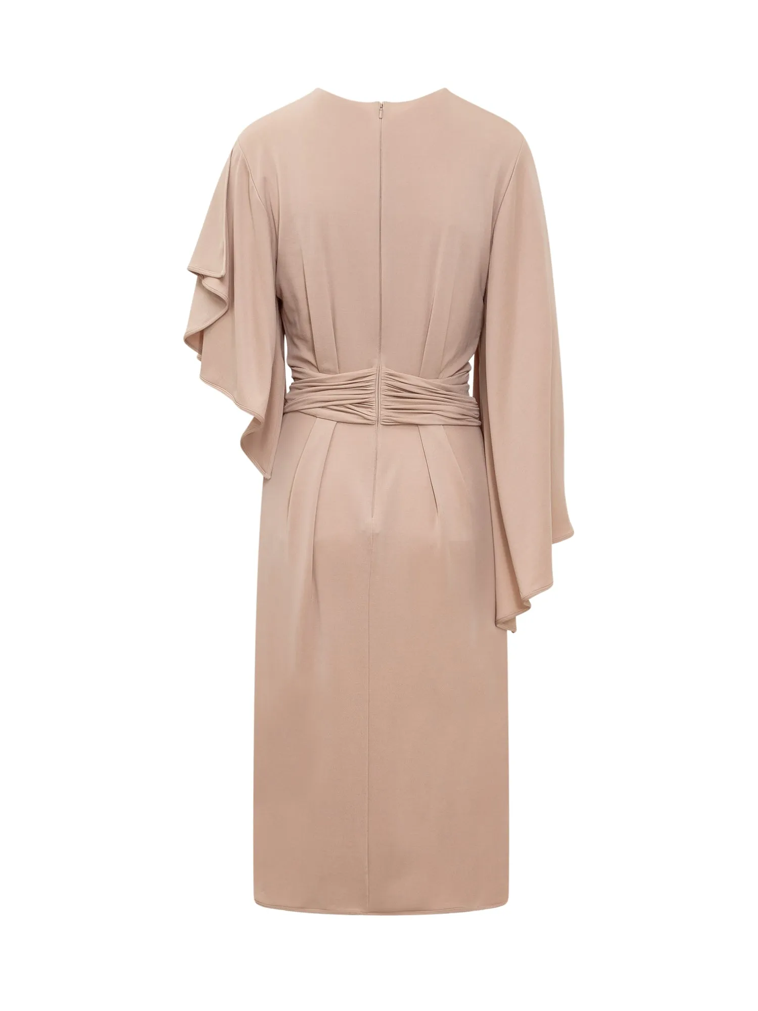 Alberta Ferretti Gathered Detail Midi Dress