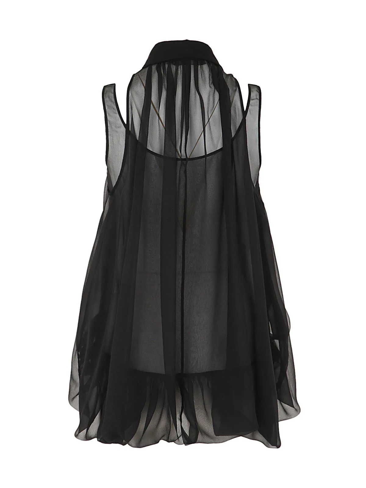 Alberta Ferretti Ruffle Trim Sleeveless Shirt