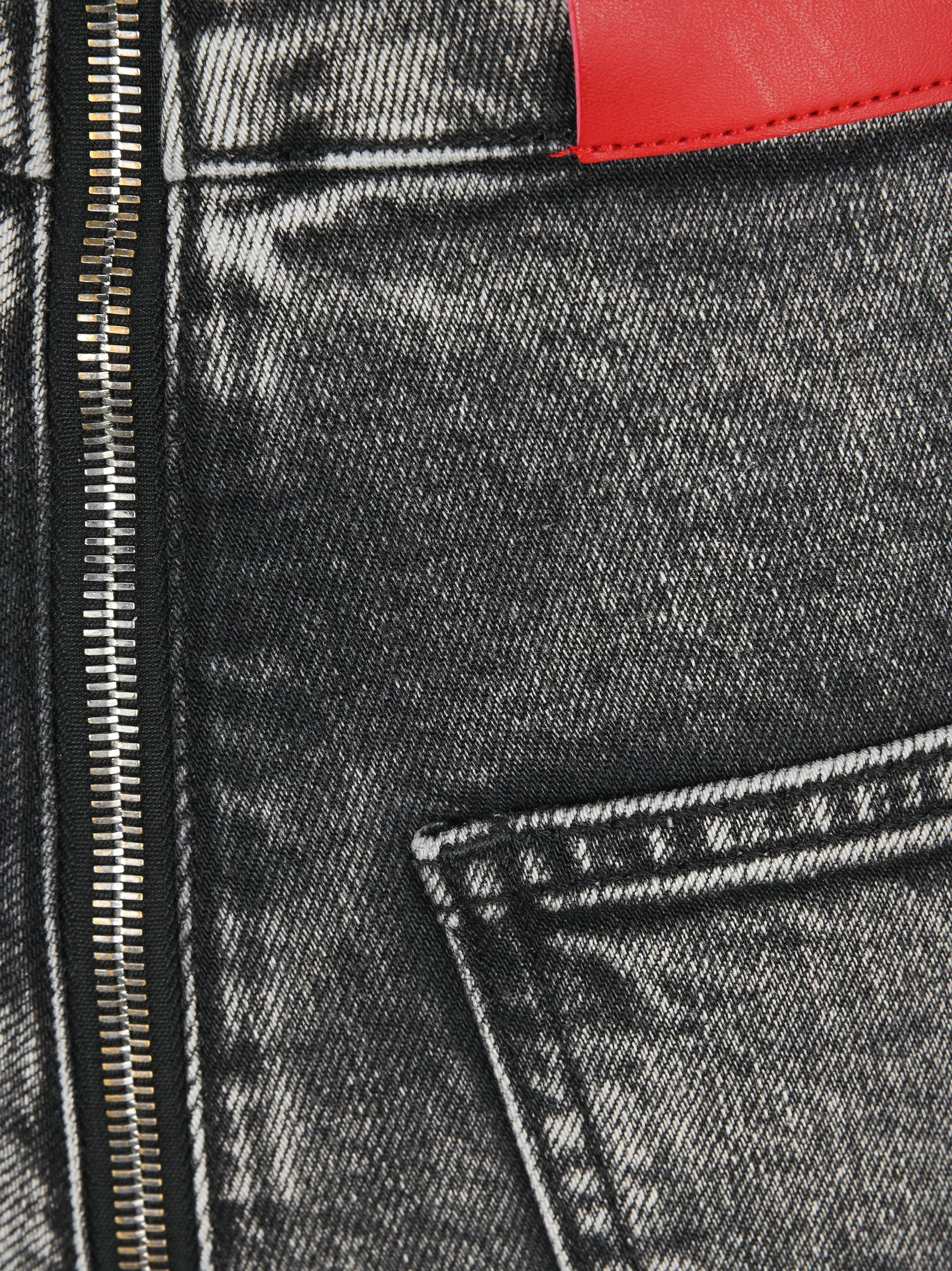 Alessandra Rich Crystal-Buckle Skinny Jeans