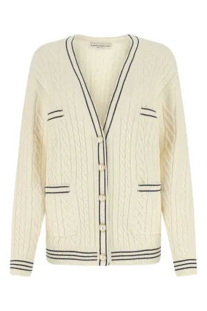 Alessandra Rich Stripe-Trim Detail Cardi-Coat