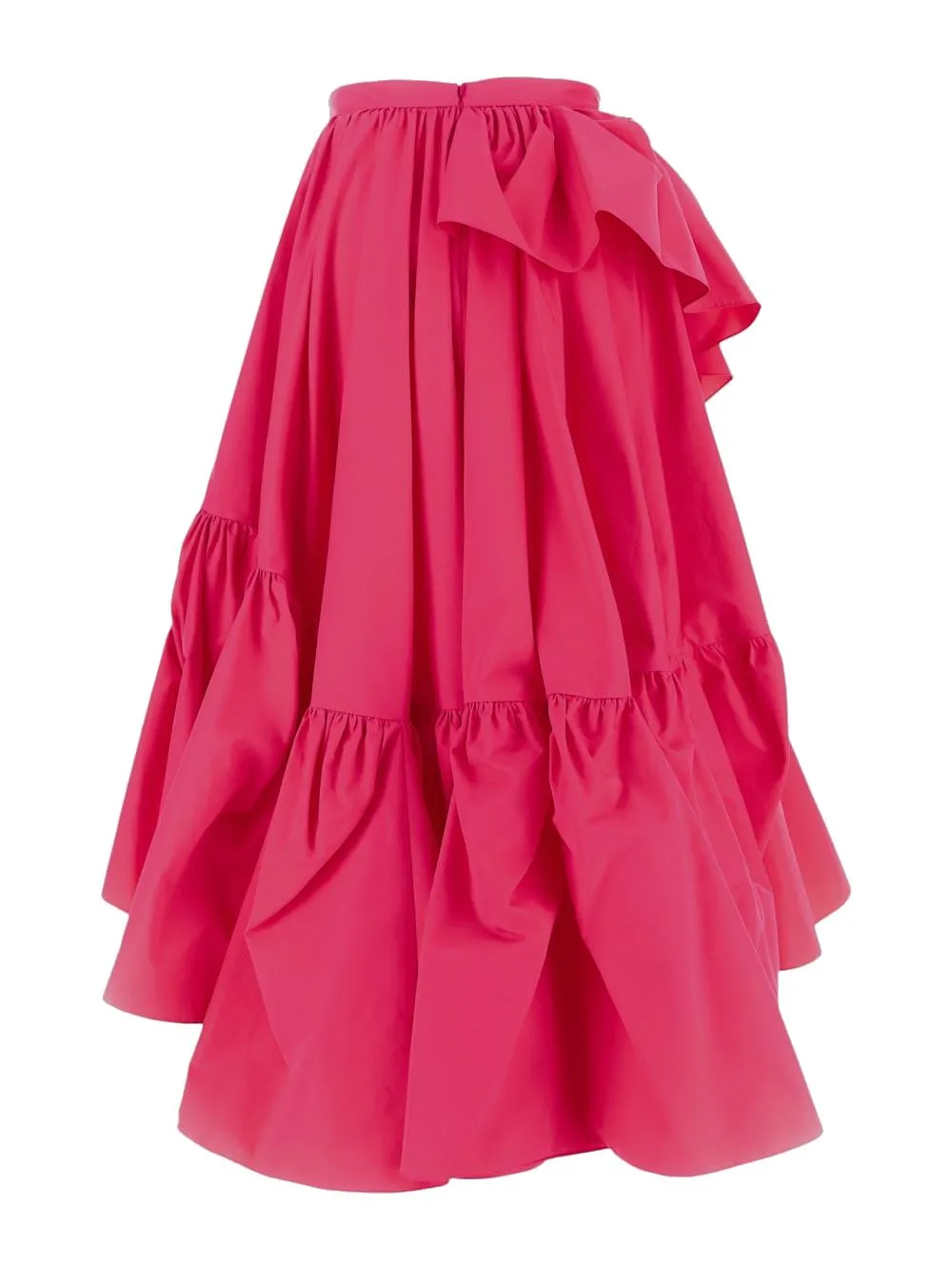 Alexander McQueen Asymmetric Ruffled Midi Skirt