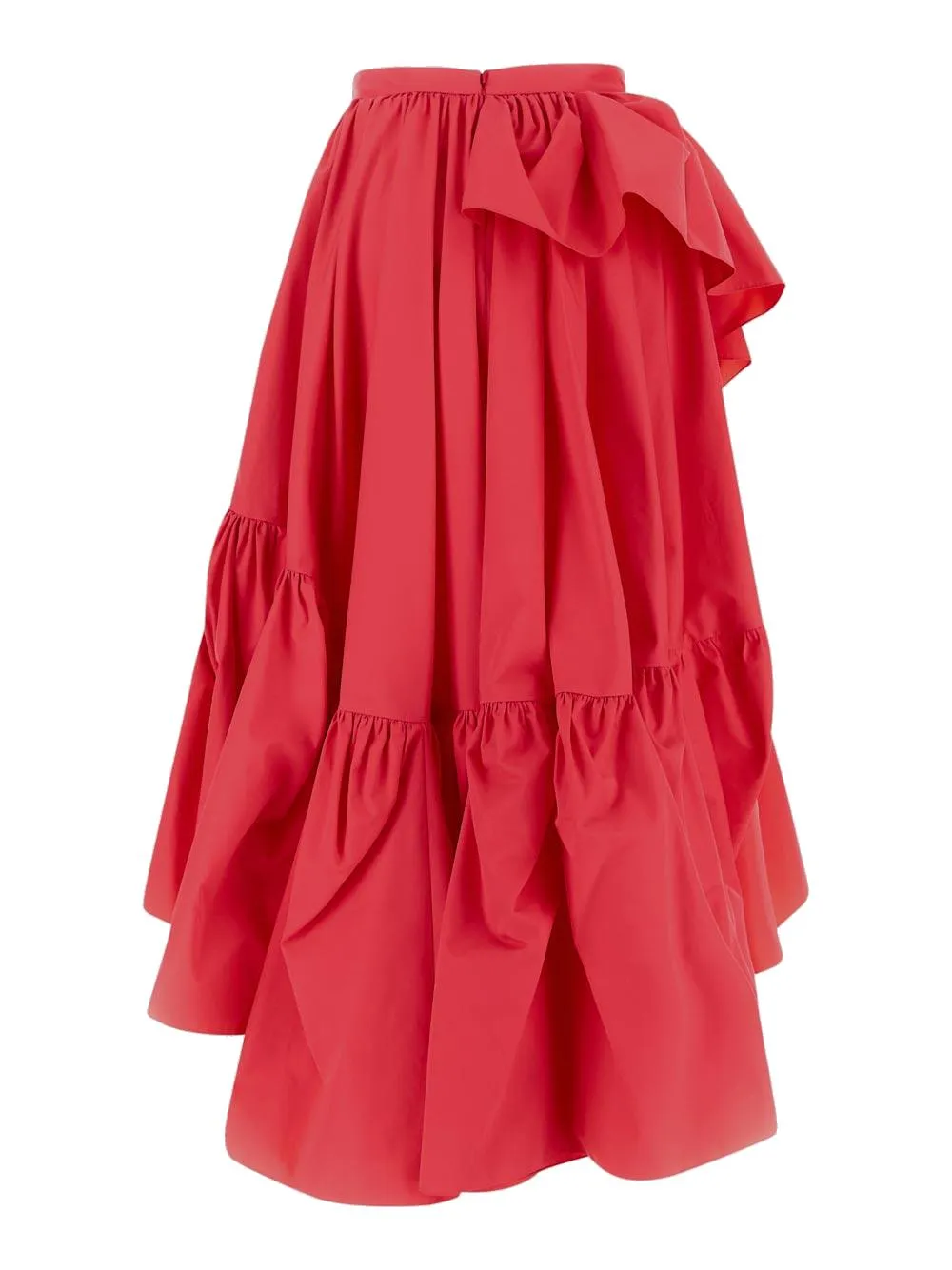 Alexander McQueen Asymmetric Ruffled Midi Skirt