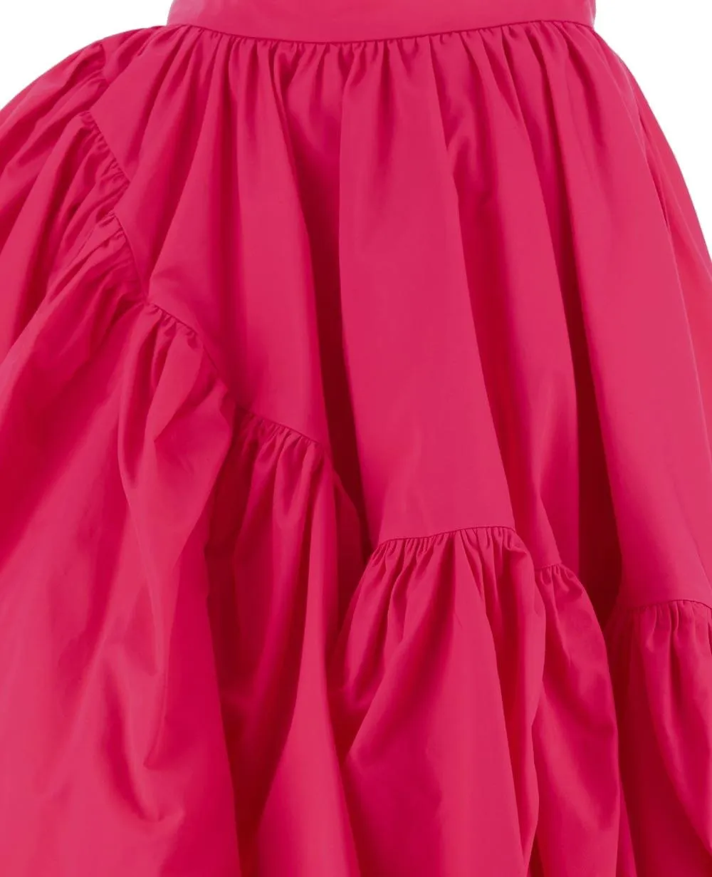Alexander McQueen Asymmetric Ruffled Midi Skirt