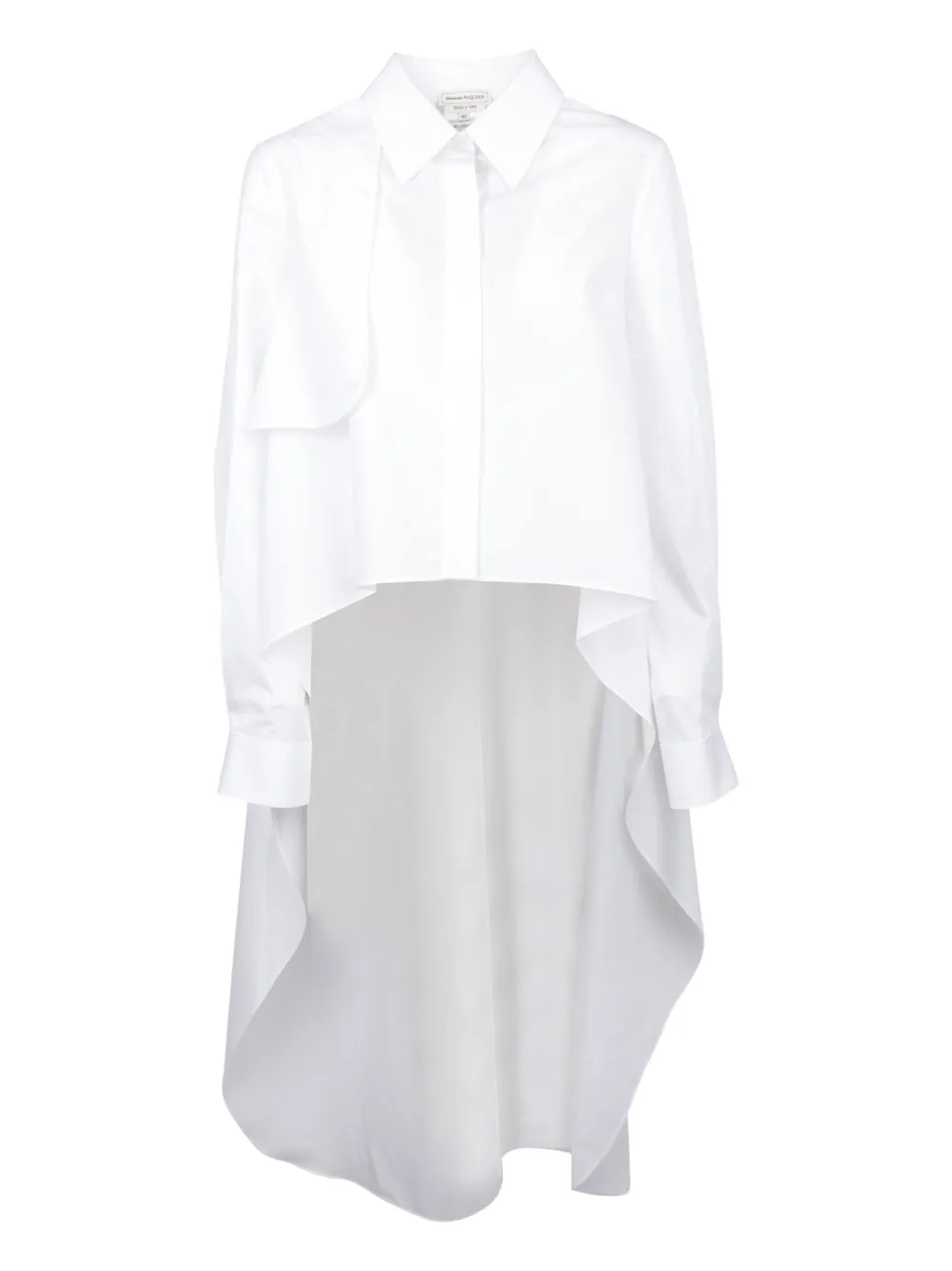 Alexander McQueen Asymmetric Trench Detail Shirt