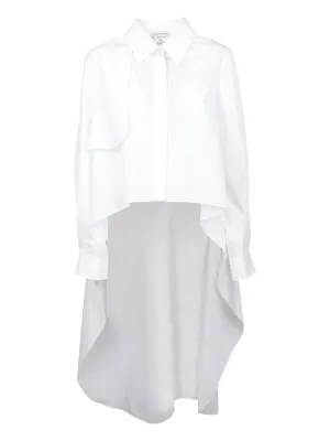Alexander McQueen Asymmetric Trench Detail Shirt