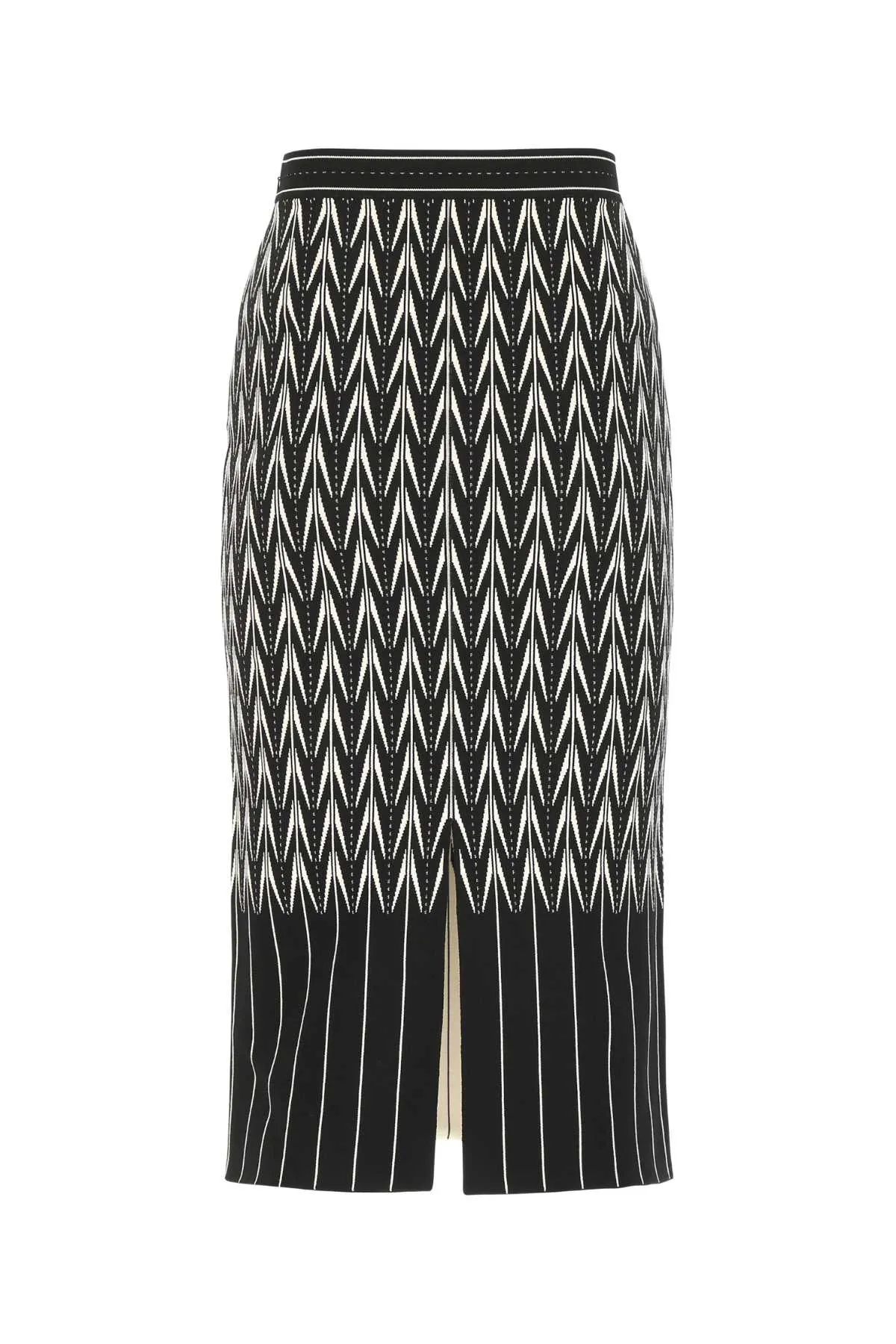 Alexander McQueen High Waist Slite-Detailed Skirt