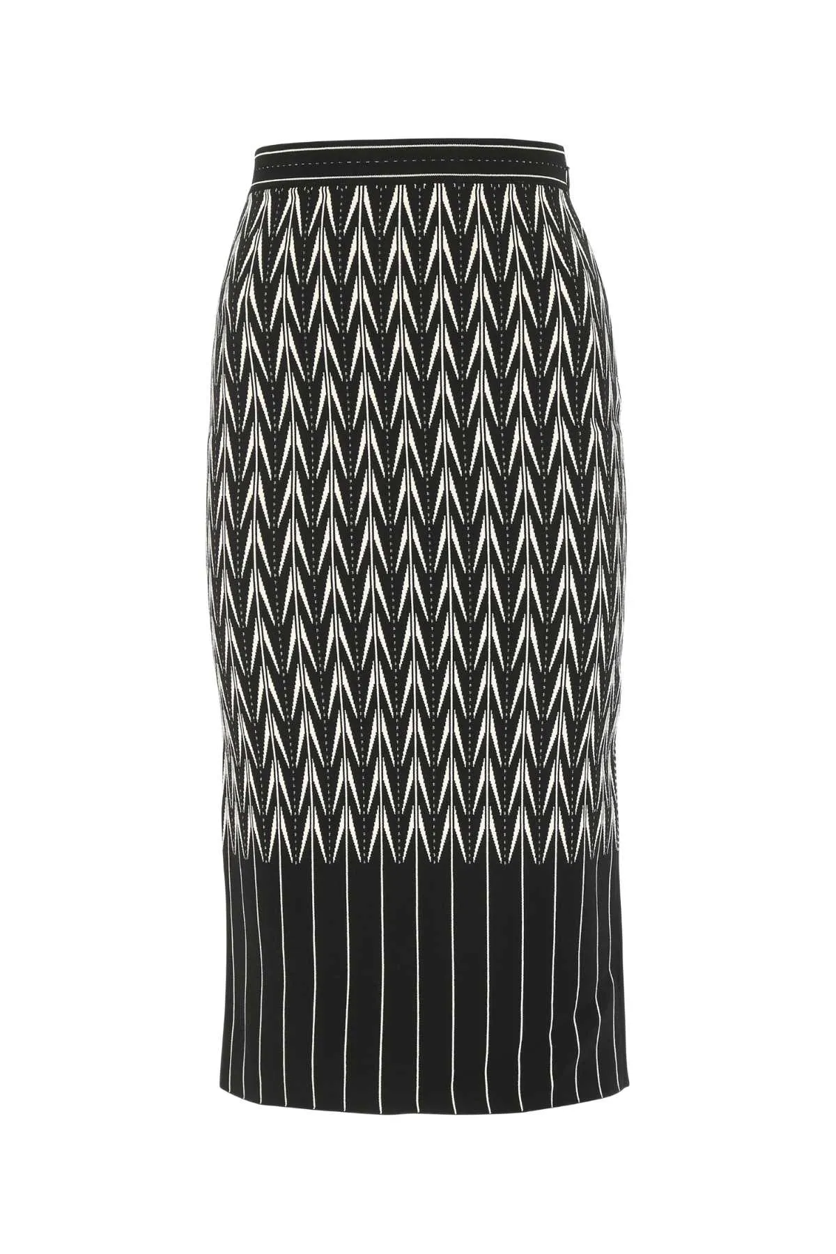 Alexander McQueen High Waist Slite-Detailed Skirt