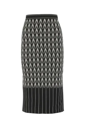 Alexander McQueen High Waist Slite-Detailed Skirt