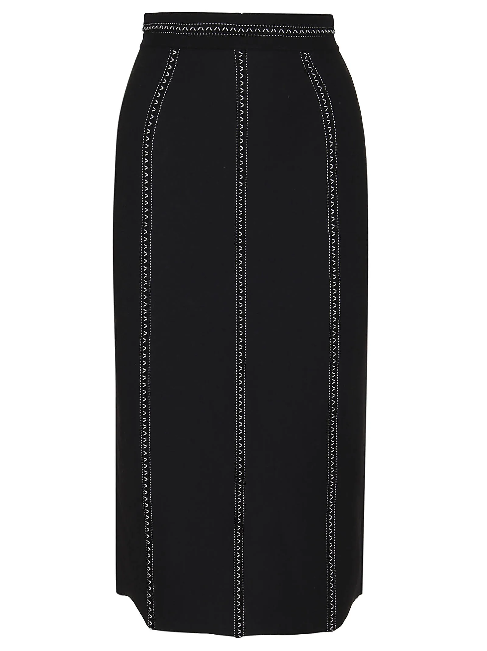 Alexander McQueen High Waist Striped Midi Skirt
