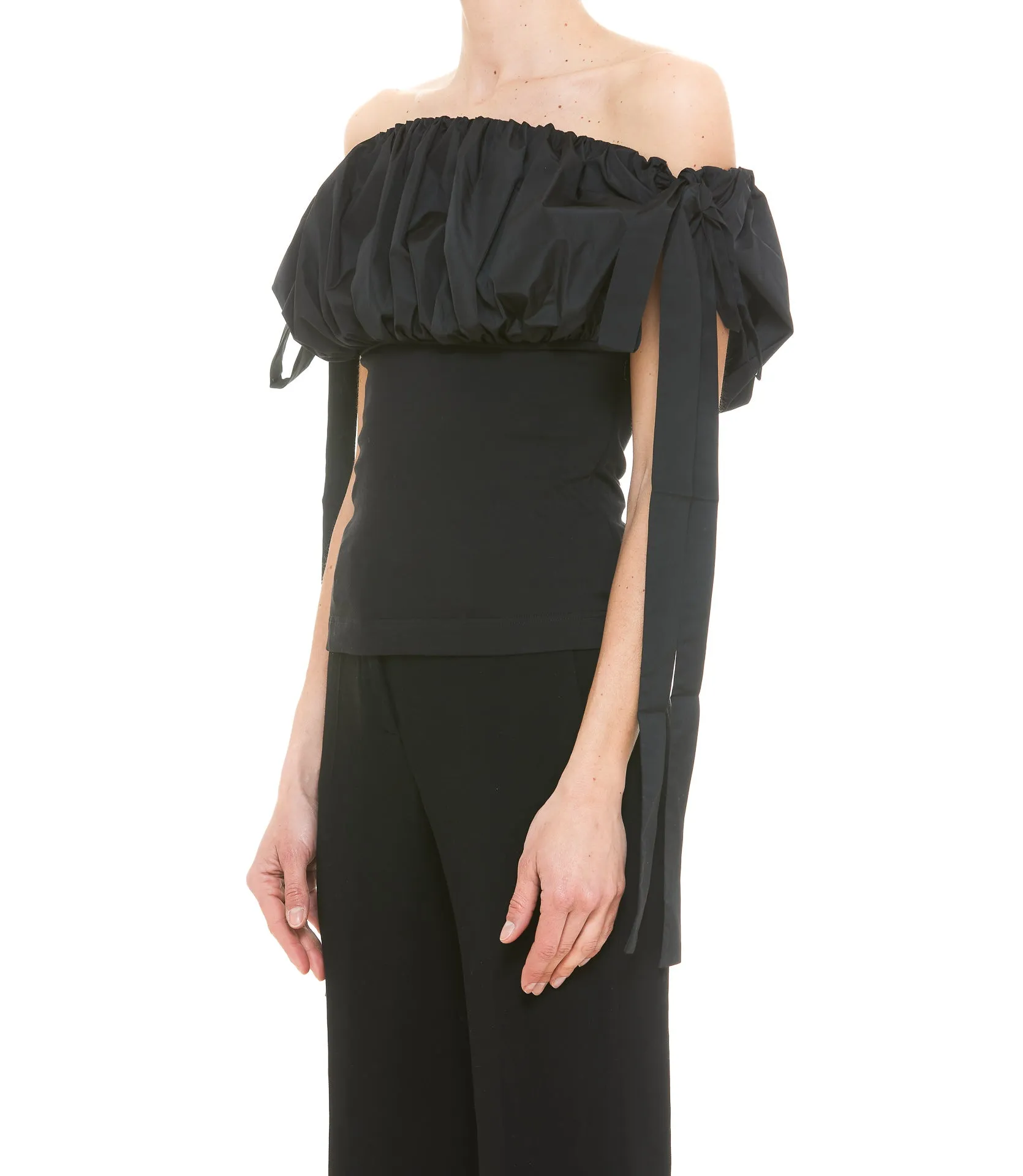 Alexander McQueen Hybrid Off-Shoulder Top