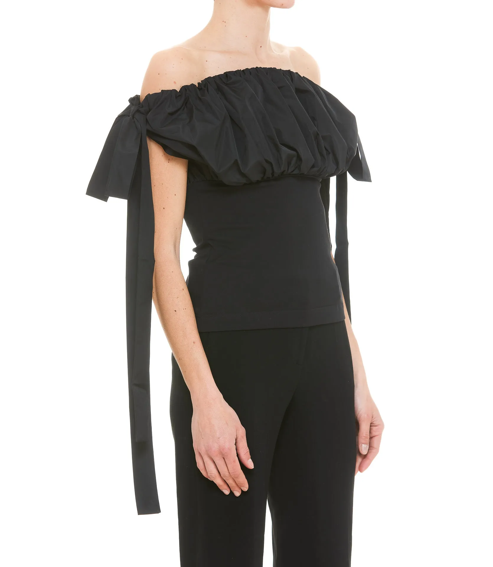 Alexander McQueen Hybrid Off-Shoulder Top