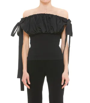 Alexander McQueen Hybrid Off-Shoulder Top