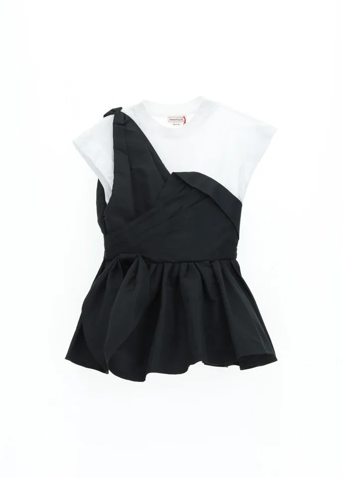 Alexander McQueen Layered Ruched Detail Top