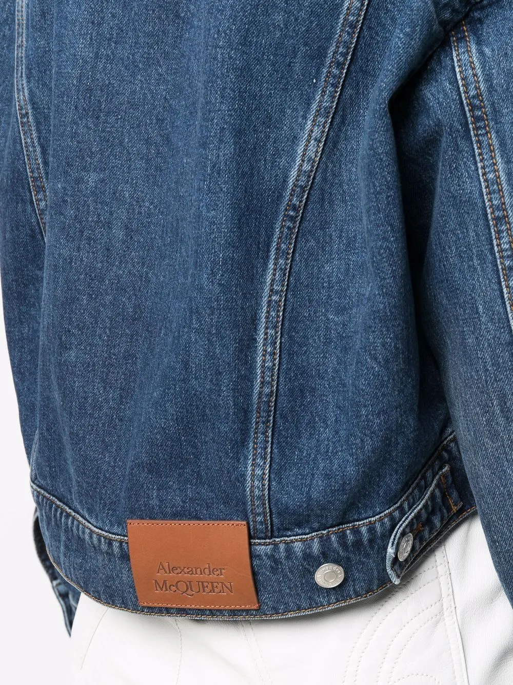 Alexander McQueen Logo Patch Denim Jacket