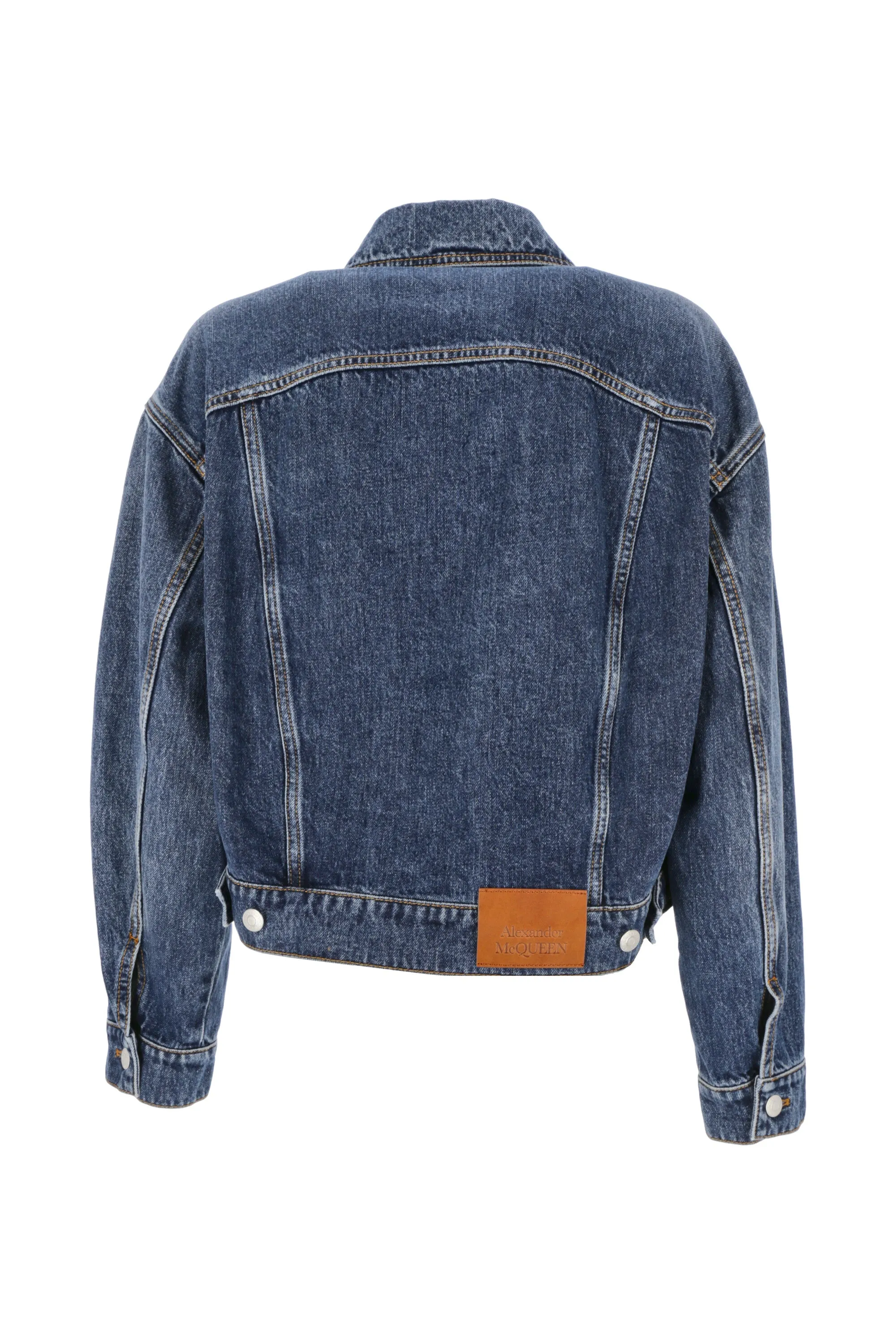 Alexander McQueen Logo Patch Denim Jacket
