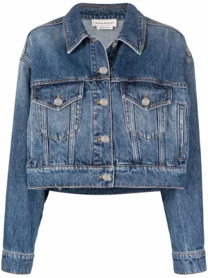Alexander McQueen Logo Patch Denim Jacket
