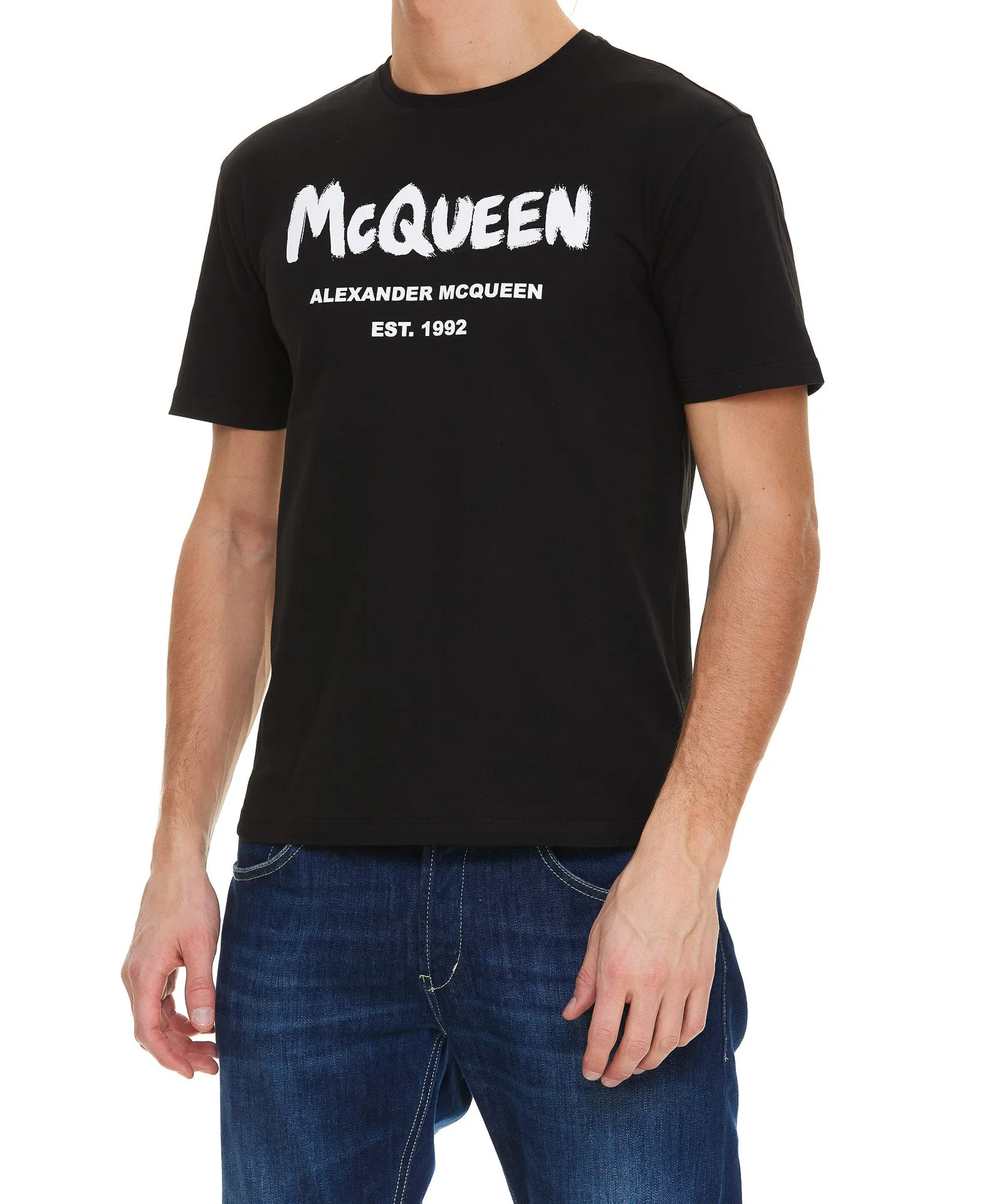 Alexander McQueen Logo Printed Crewneck T-Shirt