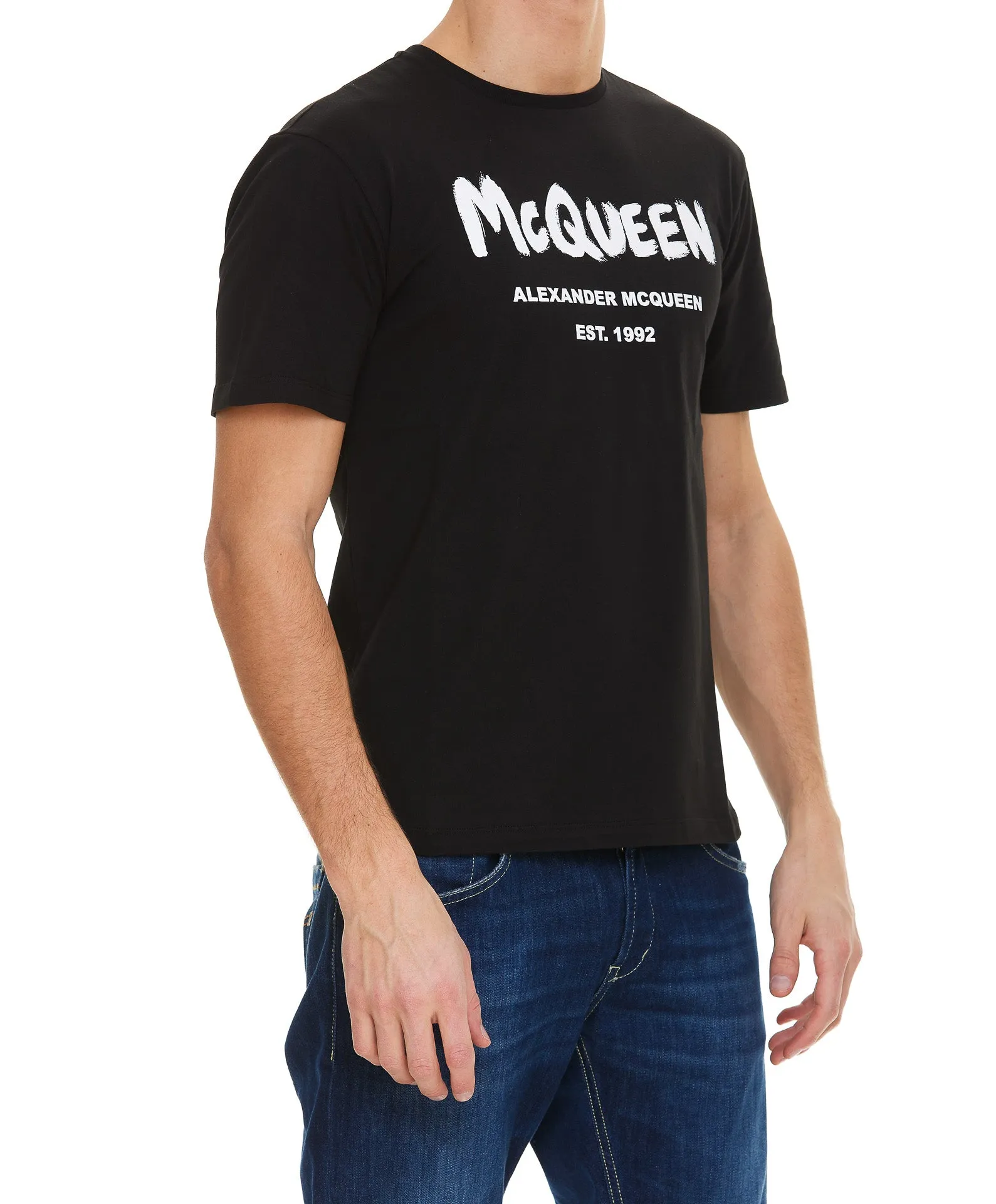 Alexander McQueen Logo Printed Crewneck T-Shirt