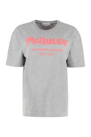 Alexander McQueen Logo Printed Crewneck T-Shirt