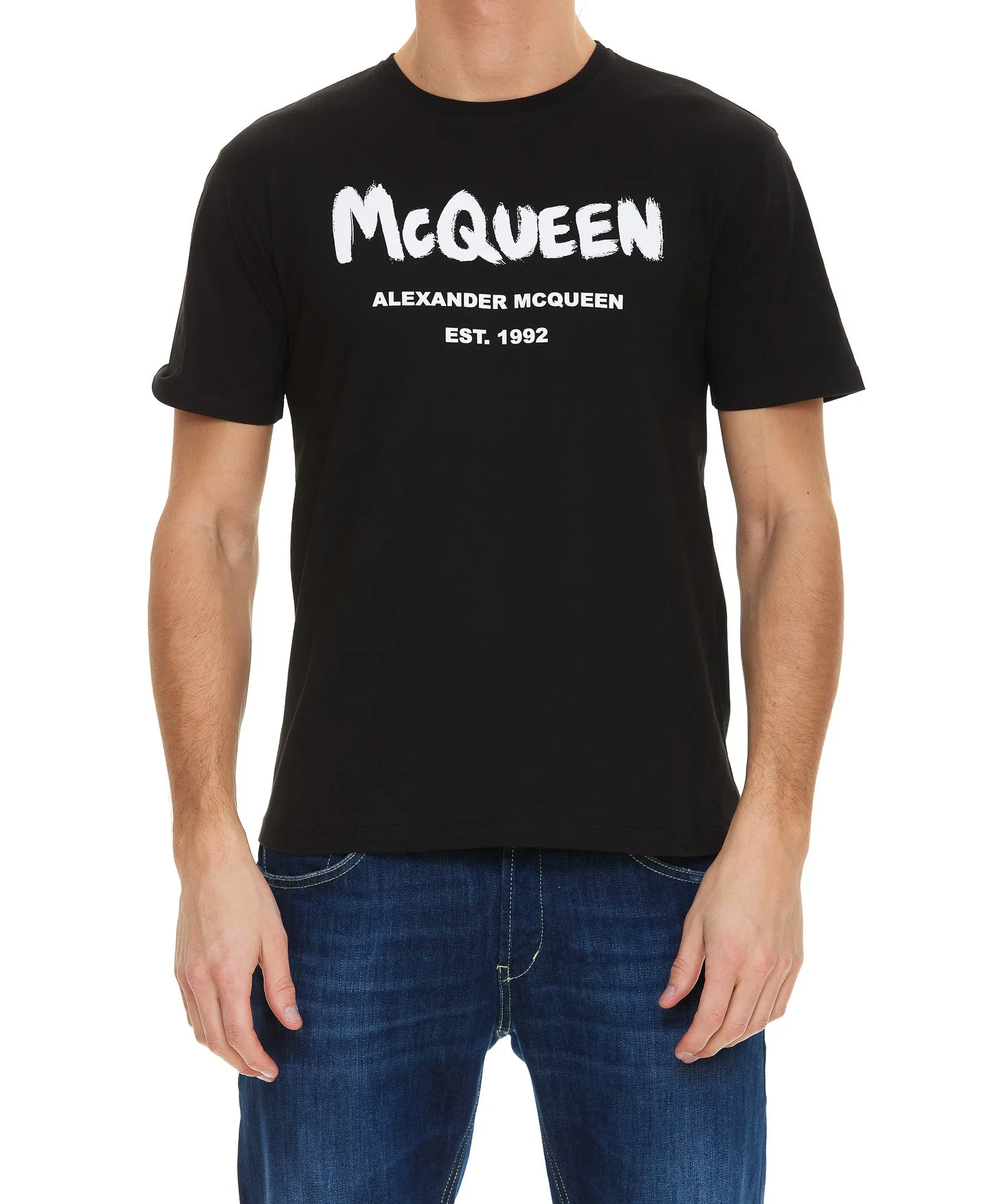 Alexander McQueen Logo Printed Crewneck T-Shirt