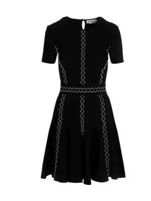 Alexander McQueen Pattern Embroidered Mini Dress