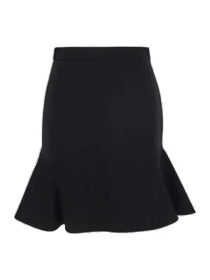 Alexander McQueen Peplum High Waist Mini Skirt