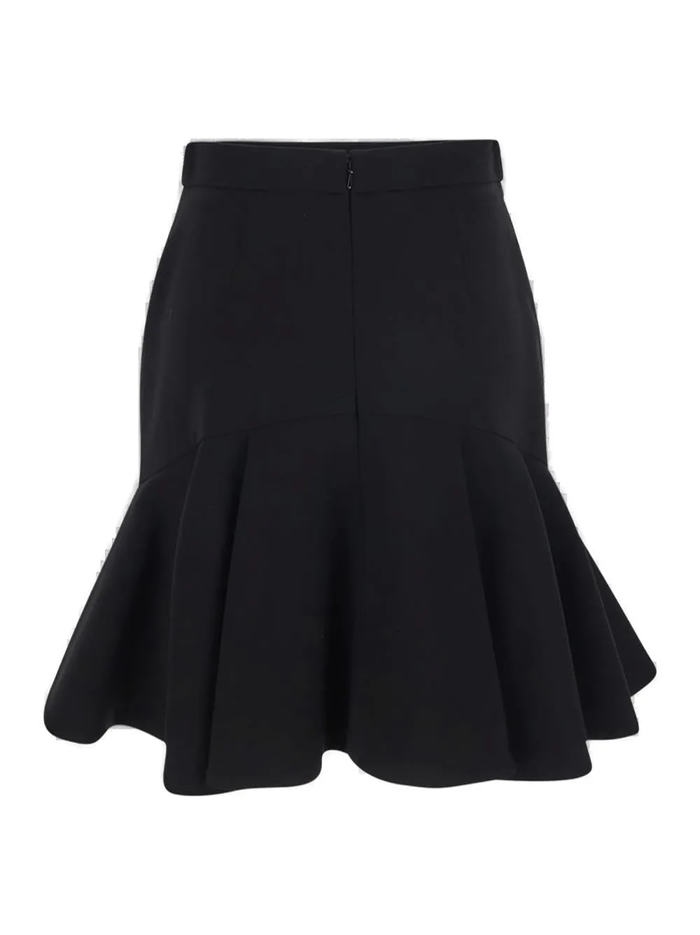 Alexander McQueen Peplum High Waist Mini Skirt