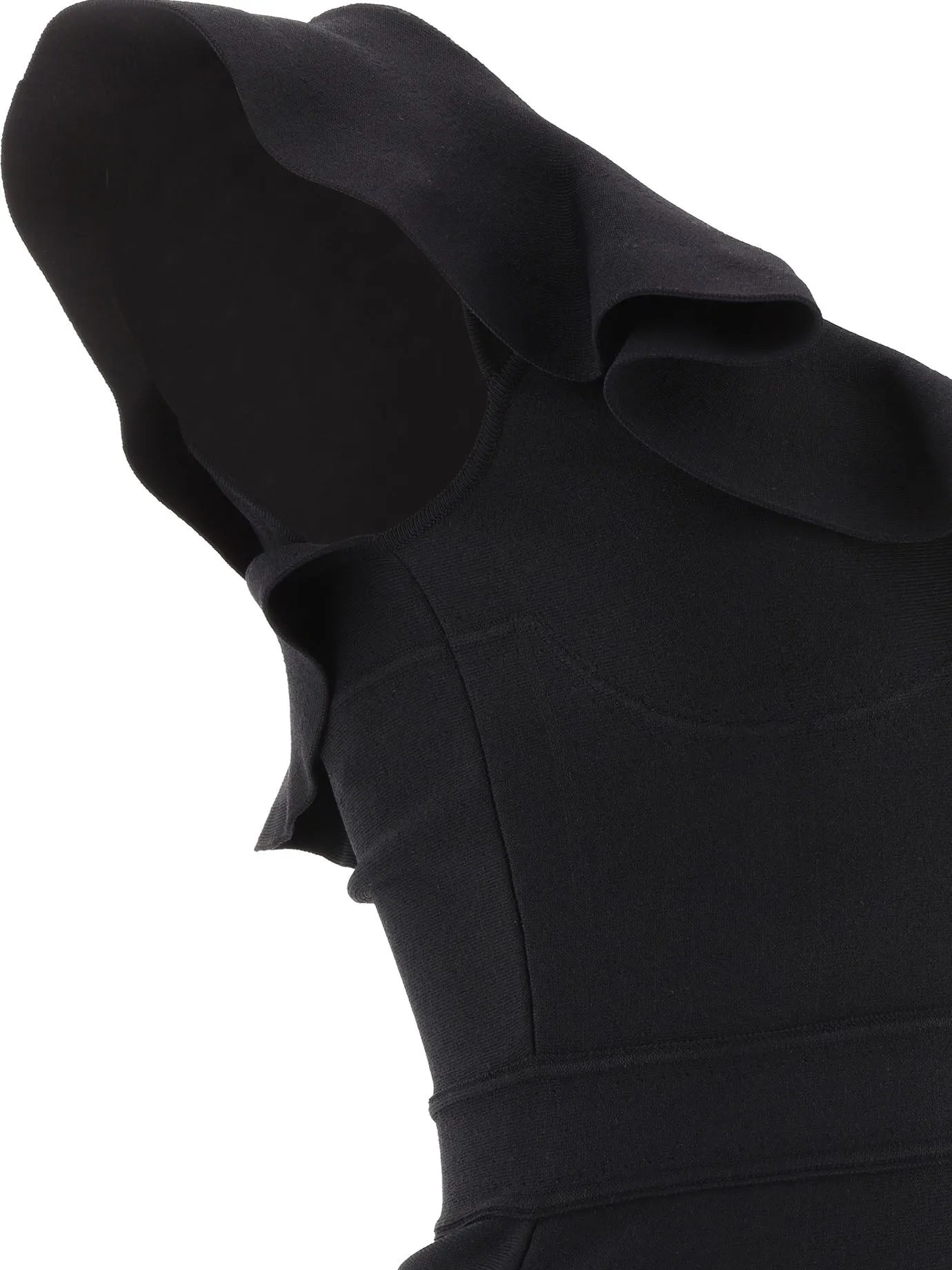 Alexander McQueen Ruffle Detailed Asymmetric Dress