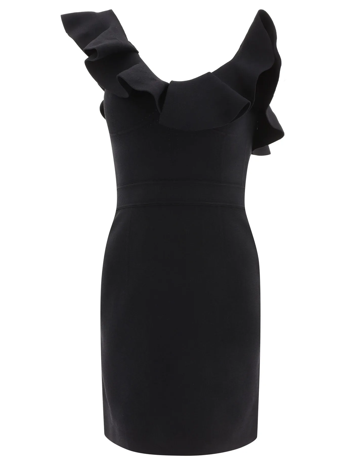 Alexander McQueen Ruffle Detailed Asymmetric Dress