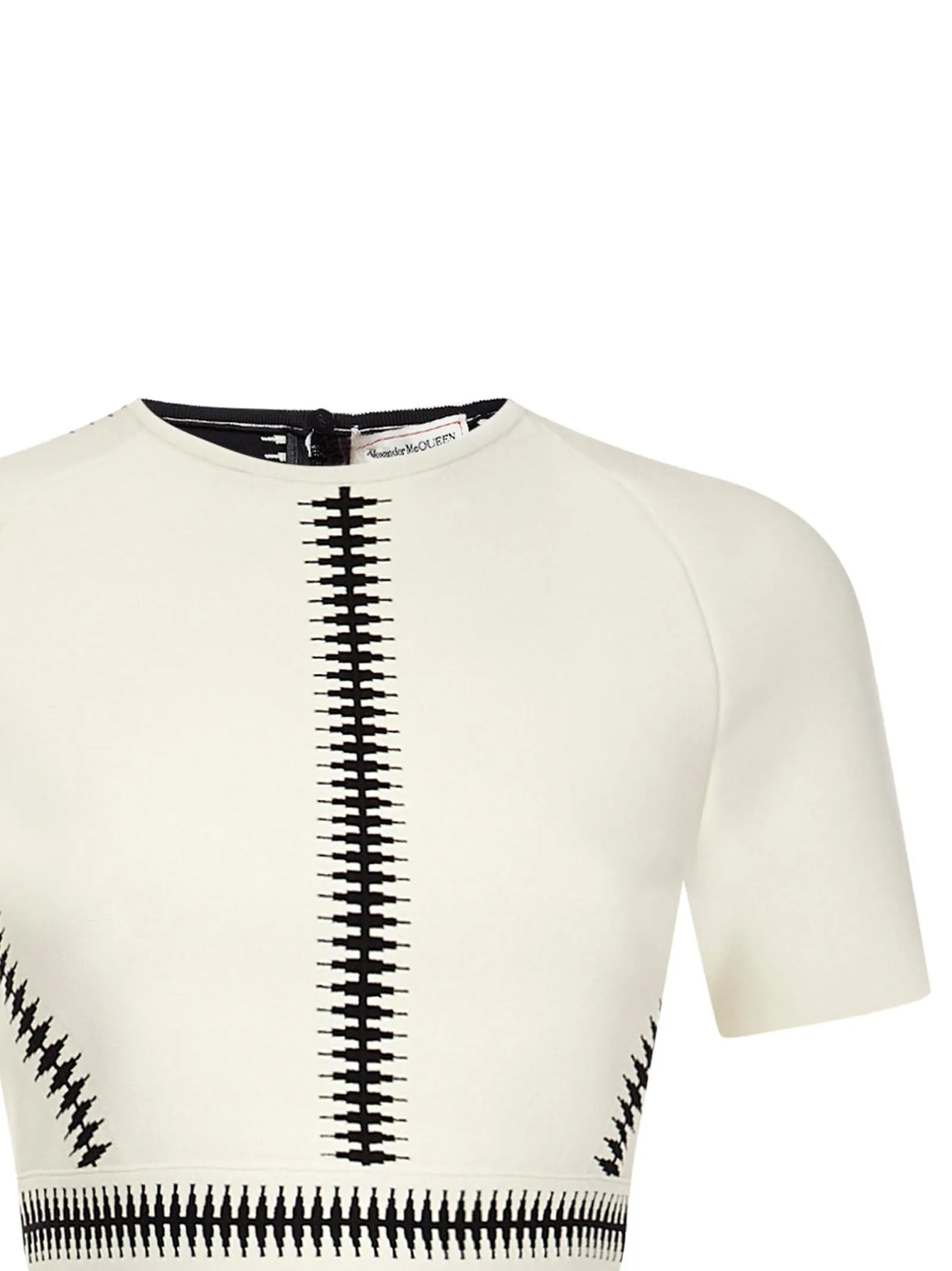 Alexander McQueen Short-Sleeved Cropped Top