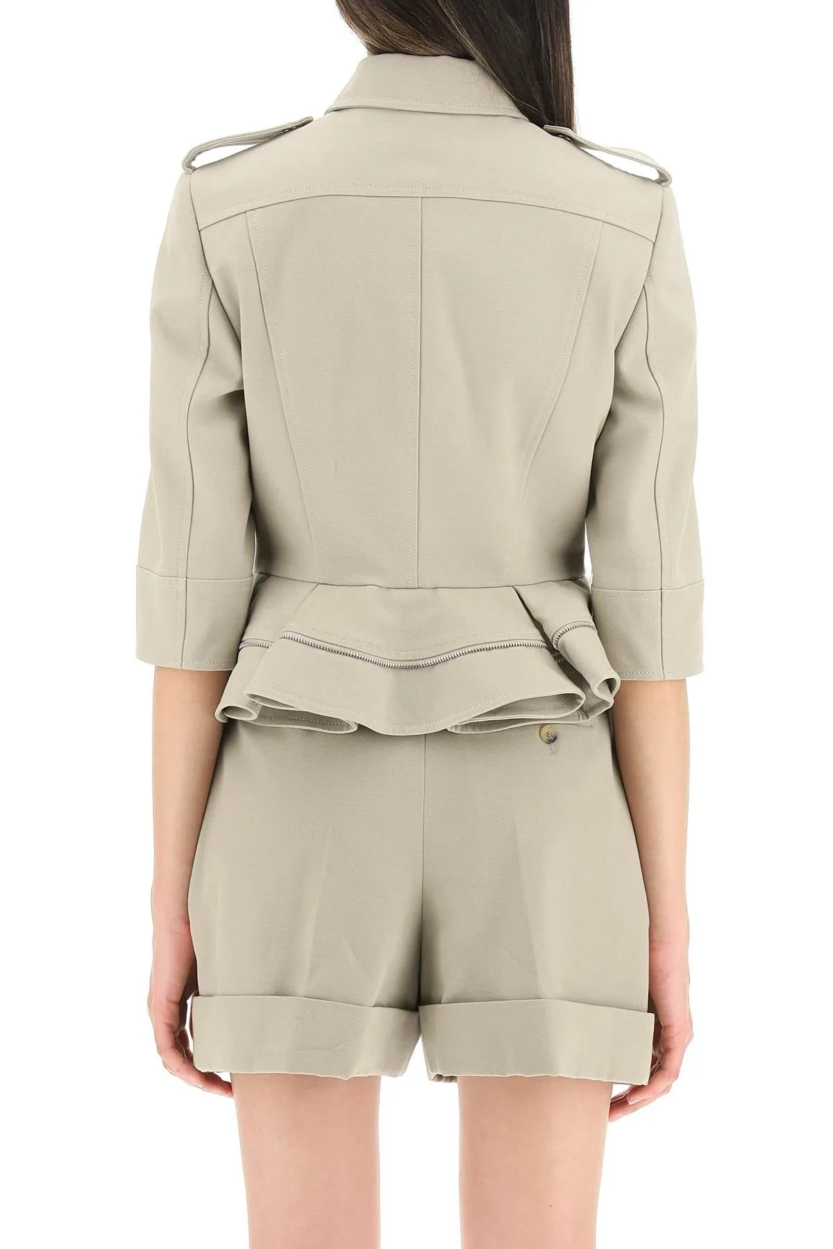 Alexander McQueen Waist Detailed Jacket
